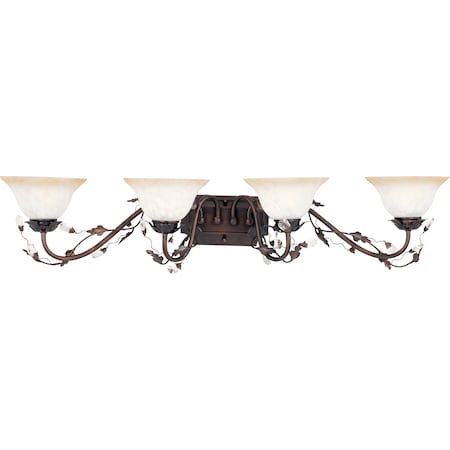 Maxim Lighting Elegante 4-Light 38.5" Wide Oil Rubbed Bronze Vanity Light 2866FIOI